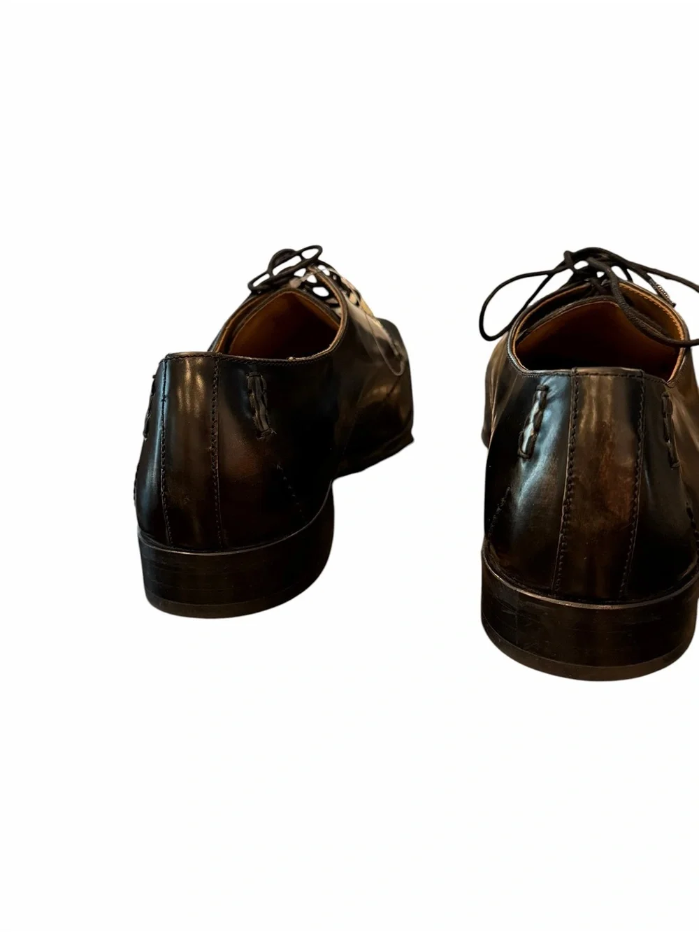 Moral Code Black Wingtip Oxfords Size 10M Scrupulous 32992 Lace Up Leather